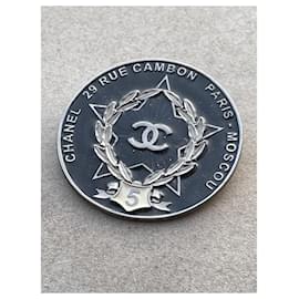 Chanel-Pins & brooches-Black,Silvery