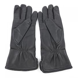 Louis Vuitton-Louis Vuitton Black Short Gloves-Black