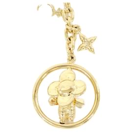 Louis Vuitton-Louis Vuitton Vivienne Ice Skate Keyring-Golden
