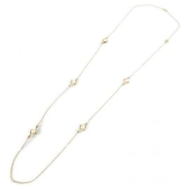 Louis Vuitton-Louis Vuitton Sautoir LV Speedy Pearl Necklace-Golden