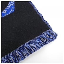 Louis Vuitton-Louis Vuitton Black and Blue Shawl-Black,Blue