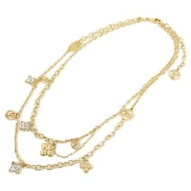 Louis Vuitton-Louis Vuitton Collier Blooming Strass Necklace-Golden