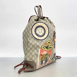 Gucci-Gucci Brown Backpack with Gold Hardware-Brown