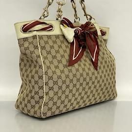 Gucci-Gucci Tote Bag GG Canvas Positano-Beige,Cream