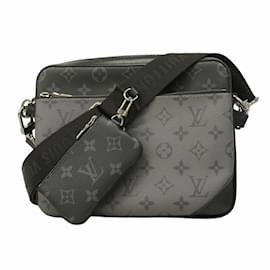 Louis Vuitton-Louis Vuitton Monogram Eclipse Trio Shoulder Bag-Brown,Black