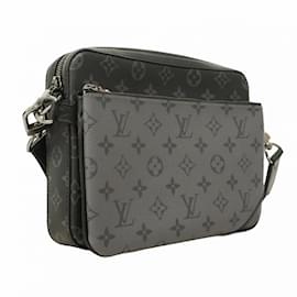 Louis Vuitton-Louis Vuitton Monogram Eclipse Trio Shoulder Bag-Brown,Black