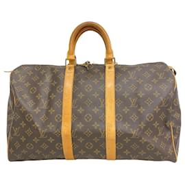 Louis Vuitton-Louis Vuitton Monogram Keepall 45 Boston Bag-Brown