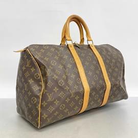 Louis Vuitton-Louis Vuitton Monogram Keepall 45 Boston Bag-Brown