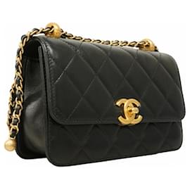 Chanel-Chanel Mini Matelasse Shoulder Bag-Black