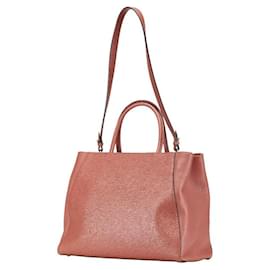 Fendi-Sac en cuir Trois Jours 2way FENDI Rose 8BH250-Rose