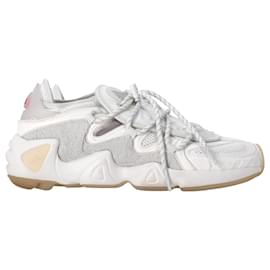Autre Marque-Adidas x 032c FYW S-97 Salvation Sneakers in White Mixed Media-Red,Dark red