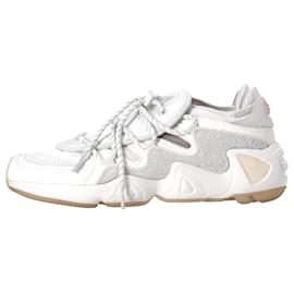 Autre Marque-Adidas x 032c FYW S-97 Salvation Sneakers in White Mixed Media-Red,Dark red