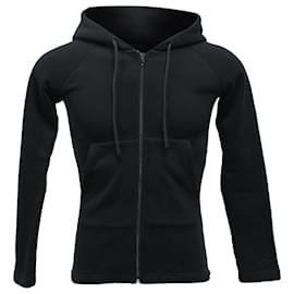 Balenciaga-Hoodie com zíper Balenciaga em algodão preto-Preto
