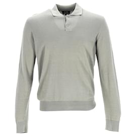 Apc-Polo à manches longues A.P.C. en coton gris-Gris
