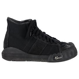 Baskets montantes en toile noire avec garniture en cuir Visvim Lanier Noir