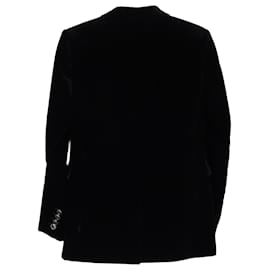 Saint Laurent-Saint Laurent Single-Breasted Tailored Jacket in Black Velvet-Black