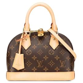Louis Vuitton-Louis Vuitton Monogram Canvas Alma BB 2way Bag Brown M53152-Metallic,Bronze