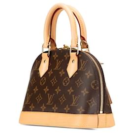 Louis Vuitton-Louis Vuitton Monogram Canvas Alma BB 2way Bag Brown M53152-Metallic,Bronze