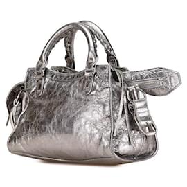 Balenciaga-Sac 2 en 1 en cuir Neo Cagole XS Balenciaga Argent 700940-Argenté,Métallisé