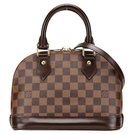 Louis Vuitton-Louis Vuitton Damier Canvas Alma BB 2way Bag Brown N41221-Metallic,Bronze