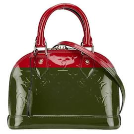 Louis Vuitton-Louis Vuitton Monogram Vernis Alma BB Patent Leather 2way Bag Red M91606-Red