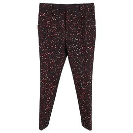 Saint Laurent Embroidered Trousers In Red Sequins Red