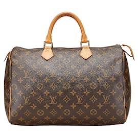 Louis Vuitton-Louis Vuitton Monogram Speedy35 Boston Bag Handbag Brown M41524-Brown