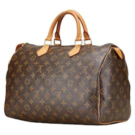 Louis Vuitton-Louis Vuitton Monogram Speedy35 Boston Bag Handbag Brown M41524-Brown