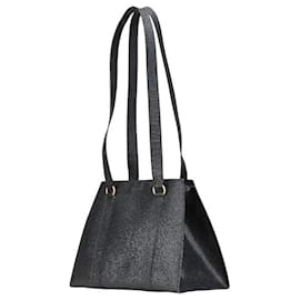 Céline-CELINE Trionph Leather Shoulder Bag Black Ladies-Black