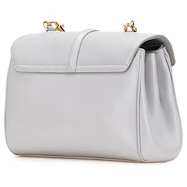 Céline-CELINE Leather Teen Soft 16 2way Bag Grey-Grey