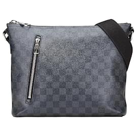 Louis Vuitton-LOUIS VUITTON Damier Graphite Mick PM 2way Shoulder Bag Black N41211-Black