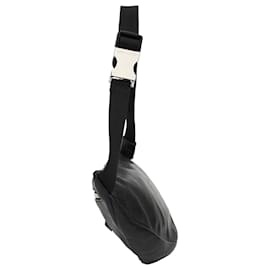 Alexander Mcqueen-Alexander McQueen Logo Belt Bag in Black Leather-Black