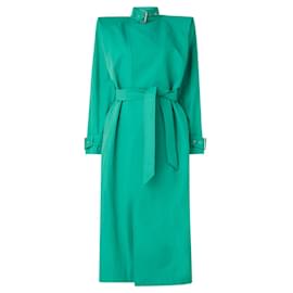 Balenciaga-BALENCIAGA Coats T.FR 36 Cotton-Green
