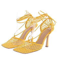 Bottega Veneta-BOTTEGA VENETA Heels T.EU 38.5 Leather-Yellow