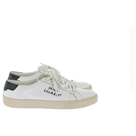 Saint Laurent-SAINT LAURENT Trainers T.EU 38 Leather-White