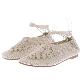 Autre Marque-NON SIGNE / UNSIGNED Flats T.EU 38 Cloth-Cream