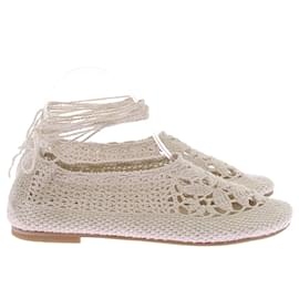 Autre Marque-NON SIGNE / UNSIGNED Flats T.EU 38 Cloth-Cream