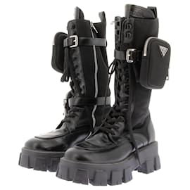 Prada-PRADA Boots T.EU 38 Leather-Black