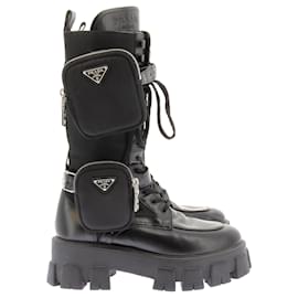 Prada-PRADA Boots T.EU 38 Leather-Black