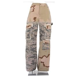 Marine Serre-MARINE SERRE Trousers T.FR 38 Cotton-Beige