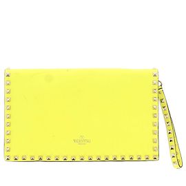 VALENTINO GARAVANI Pochette T. Pelle Giallo