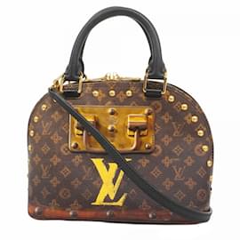 Louis Vuitton-Louis Vuitton Monogram Trompe L'oeil Alma BB Handbag-Brown,Black