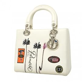 Christian Dior-Christian Dior Lady Paradise Handbag-White,Multiple colors