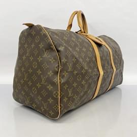 Louis Vuitton-Louis Vuitton Boston Bag Monogram Keepall 55-Brown