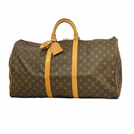 Louis Vuitton-Louis Vuitton Monogram Keepall 55 Boston Bag-Brown