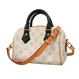 Louis Vuitton-Louis Vuitton Monogram Speedy Bandouliere 20 Handbag-Brown,Black,Beige,Cream