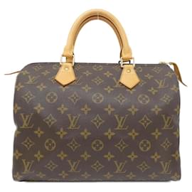 Louis Vuitton-Louis Vuitton Monogram Speedy 30cm Boston Bag-Brown,Monogram