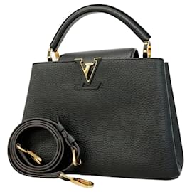 Louis Vuitton-Louis Vuitton Handbag Taurillon Capucines BB M94755-Black