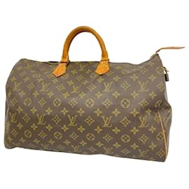 Louis Vuitton-Louis Vuitton Monogram Speedy 40 Handbag-Brown