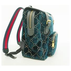 Gucci-Gucci Green Velvet Backpack-Green